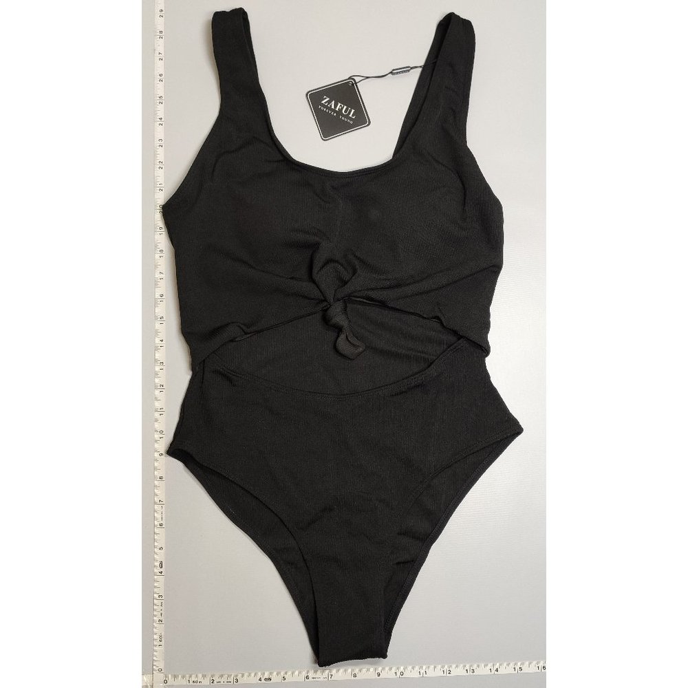 NWT ZAFUL Large one-piece swimsuit Black